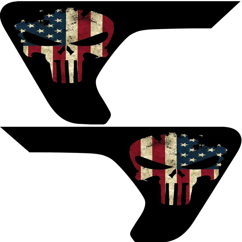 Punisher Old Glory 2pc Vinyl Fender Decal product image