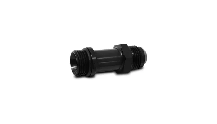 Male Extension Adapter Fitting; -10AN; -10AN ORB; 2.125 in. Adapter Length; 6061 Aluminum; Black Anodized; product image