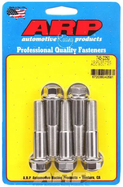 ARP Auto Racing S/S Bolt Kit - 6pt. (5) 1/2-20 x 2.250