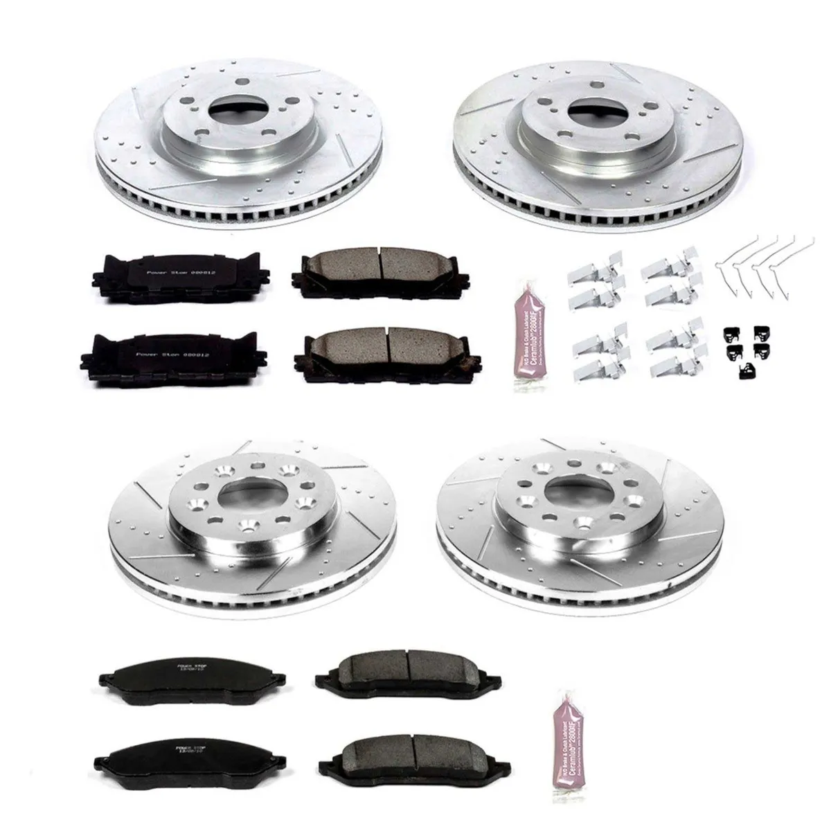Z23 Evolution Sport Upgrade Kit: Drilled/Slotted Rotors; Carbon-Fiber Ceramic Pads W/Hardware product image
