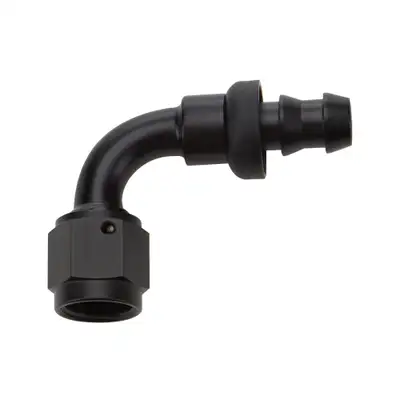 Allstar Performance Pushlock Hose End Black 90 Deg Elbow -12