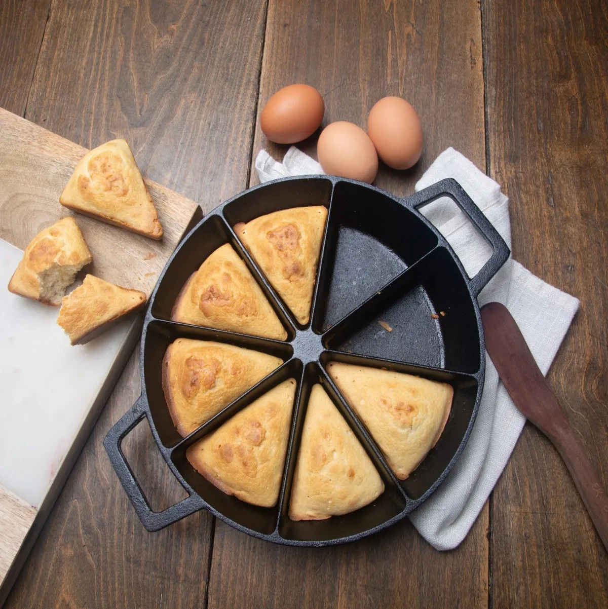 10-in Cast Iron Wedge Cornbread Skillet product image
