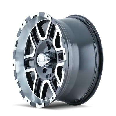 Ion Alloy Cast Aluminum Wheels 179 BK 16x8 Machined Face Black 6 On 139.7 Bolt Pattern 10 Offset ION Wheels