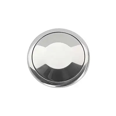 Lokar Horn Button; Fits w/MK4/9 Wheel Steering; Aluminum Covered; Double Contact; Smooth; Polished;