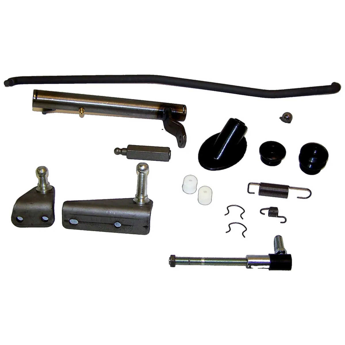 Clutch Linkage Kit; Incl. Bellcrank/Clutch Fork Rod/Adjuster/Bracket And Pivots/Pedal Shaft Rod/Outer Boot/Retainer/Pivot Bushing/Inner Boot/Pedal Shaft Boot; product image