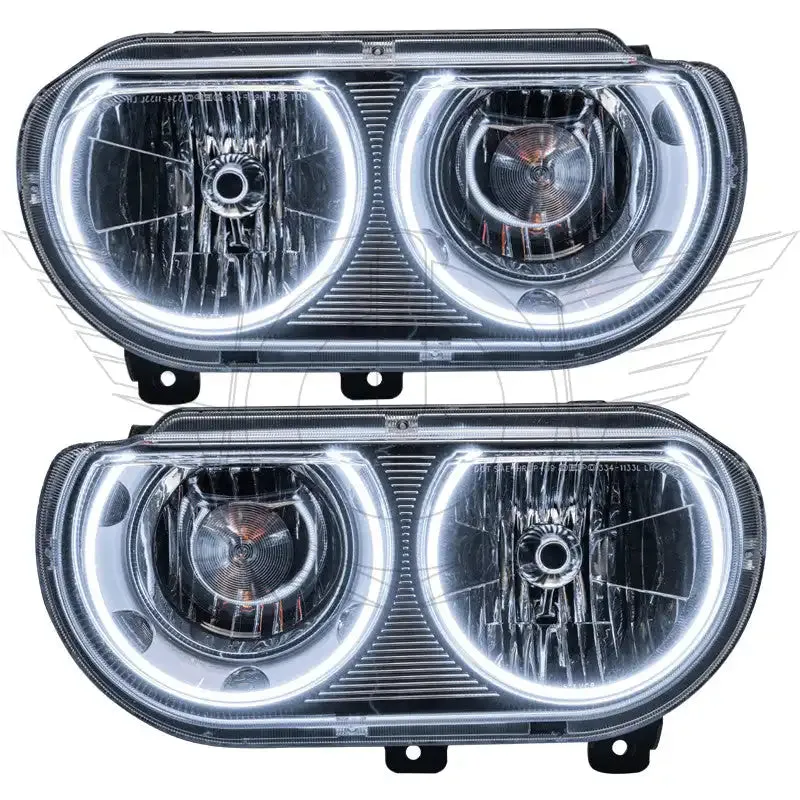 ORACLE Lighting 2008-2014 Dodge Challenger Pre-Assembled Halo Headlights - Non HID - Chrome product image