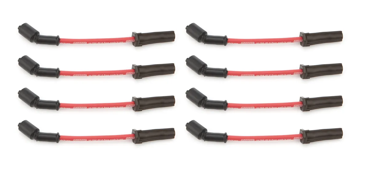 Moroso Wire Set Red 8.5mm Ultra 40 9.75 In. Long W/O Alum. Heatshield