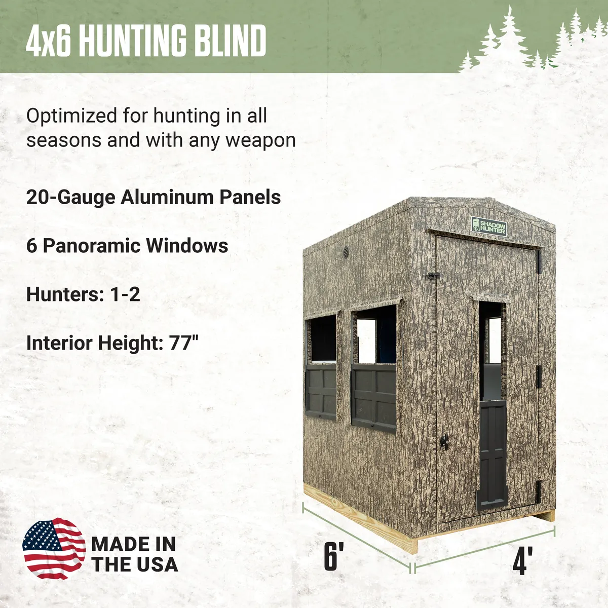 Marksman 4x6 Combo Bow/Gun Hunting Blind product image