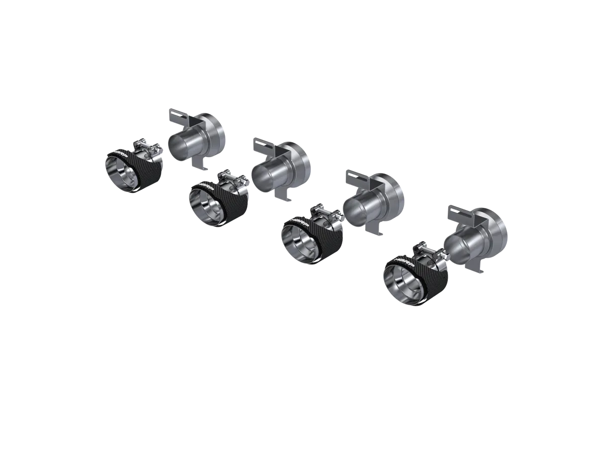 2018-2021 Kia Stinger GT Carbon Fiber Bezel Kit, Quad 4 Inch OD, 2.5 Inch ID Tips MBRP product image