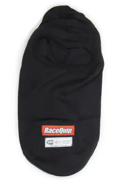 Racequip Sfi 3.3 Fire Retardant (Fr) Underwear Head Sock Balaclava Single Layer Hood Blac