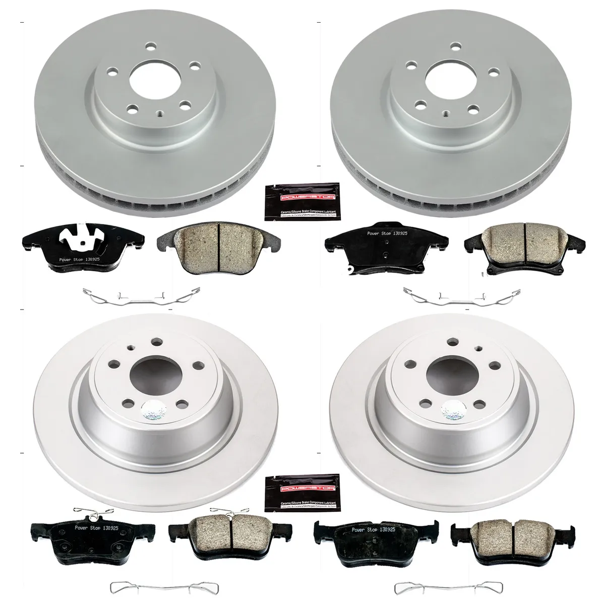 Z17 Geomet Coated Rotor Kit: Genuine Geomet Fully Coated Rotors; Ceramic Pads W/Hardware product image