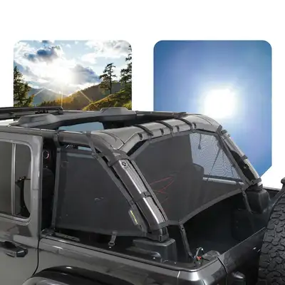 Smittybilt Extended Shade Top Sides/Rear - Mesh (18+ JLU)