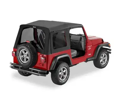 Bestop Black Denim Supertop Classic Skins Supertop Classic Replacement Skins, Tinted Windows Jeep 97-06 Wrangler; Req. Supertop hardware; no doors included.; Tinted side and rear windows