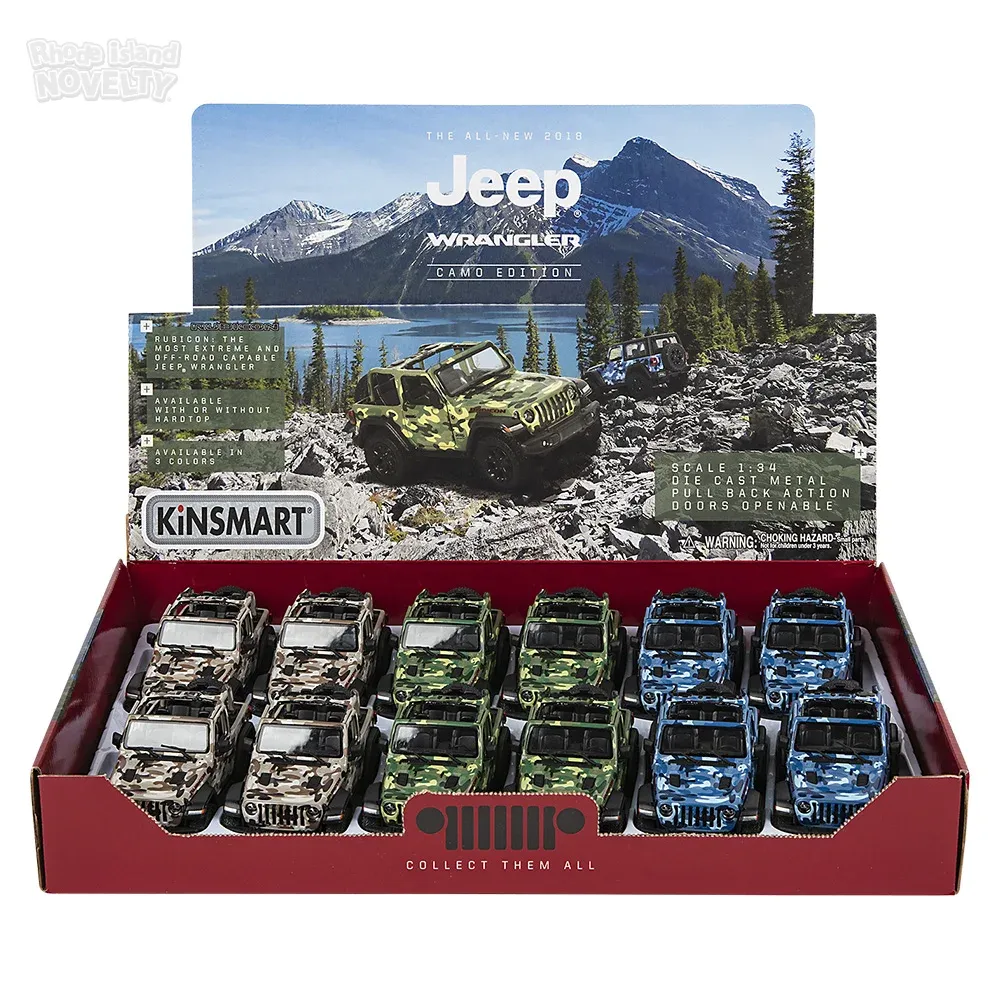 5\" Diecast 2018 Jeep Wrangler Camo Open Top product image