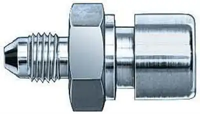 Aeroquip #3 To 3/8-24 Inverted Female Steel Adapter