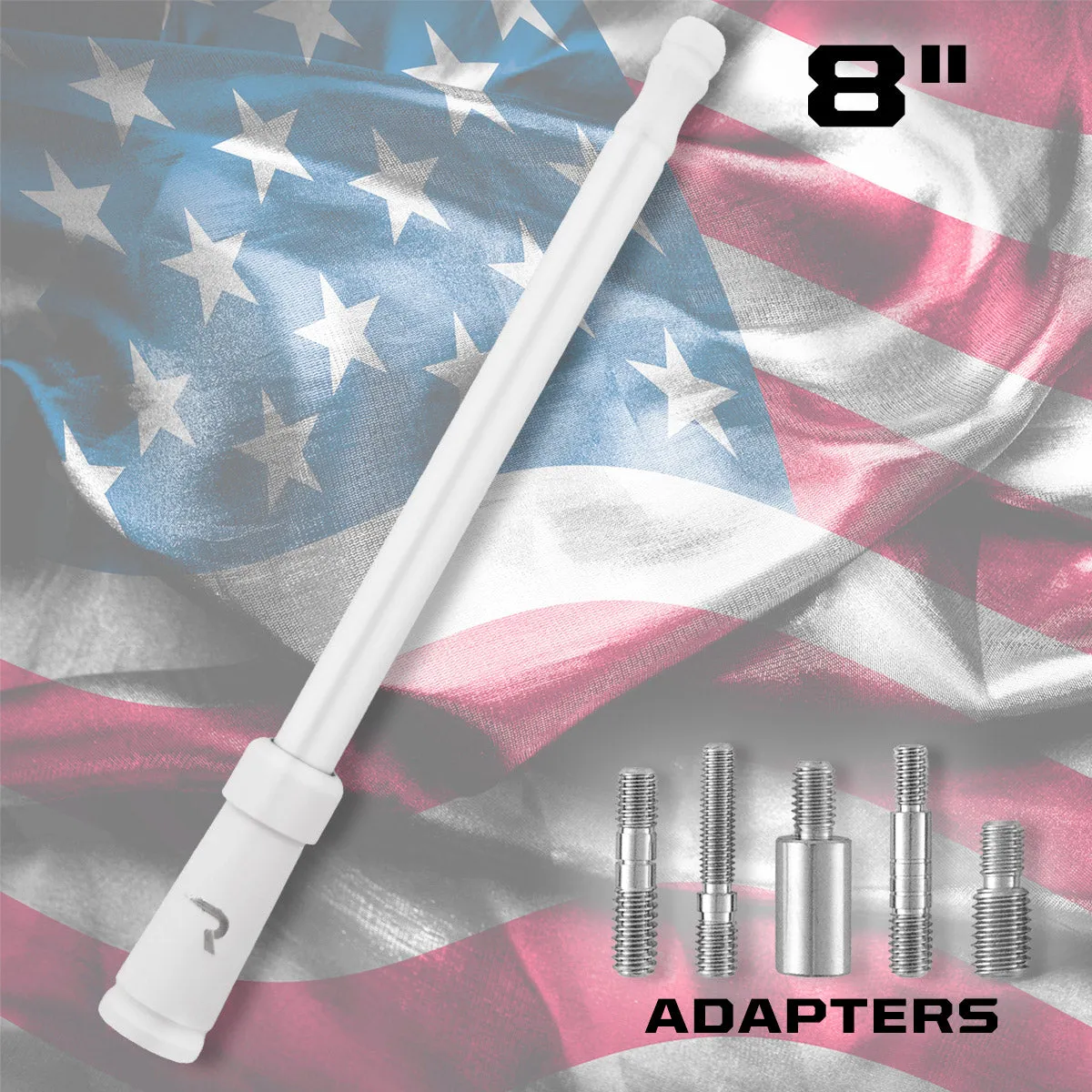Aluminum 8" Antenna Mast (Fits OEM Factory Threaded Antenna) Multiple Colors product image