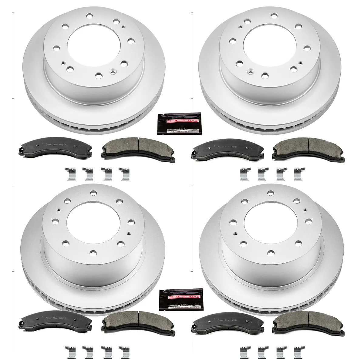 Z17 Geomet Coated Rotor Kit: Genuine Geomet Fully Coated Rotors; Ceramic Pads W/Hardware product image