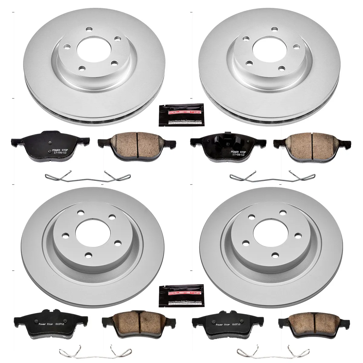 Z17 Geomet Coated Rotor Kit: Genuine Geomet Fully Coated Rotors; Ceramic Pads W/Hardware product image