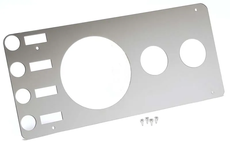 Jeep CJ Gauge Cover Without Radio Opening 76-86 CJ Polished Silver Kentrol product image
