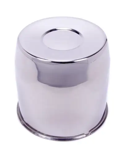 Gorilla Push Through Hub Cover Closed End 5.1 OD Polished Stainless Steel Bulk HC211SS