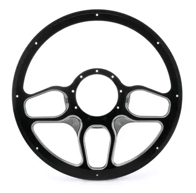 Billet Specialties Steering Wheel 1/2 Wrap 14in Win Lite Black