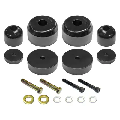 aFe Power Bump Stop Kit 97-06 Wrangler TJ/LJ/XJ/MJ Front Includes Polyurethane Bump Stops Aluminum Spacers Hardware RockJock 4x4