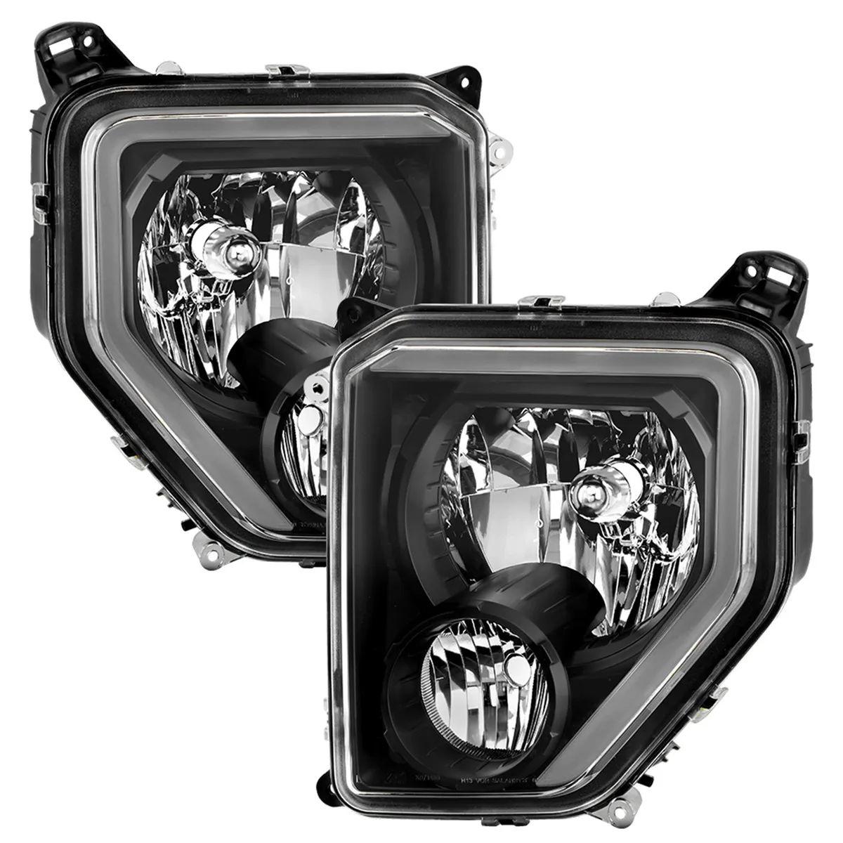 Spyder Auto 9053023 Crystal Headlight Set w/ Light Bar - Black product image