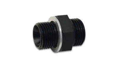 Vibrant Performance ORB to Metric Adapter Fitting; -6AN Male ORB; M14 x 1.5 Male Metric Size; 6061 Aluminum; Black Anodized;