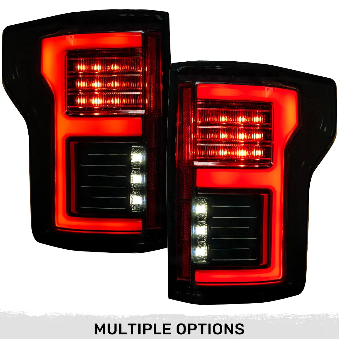Ford F150 15-17 And Raptor 17-19 Replaces OEM LED Style Tail Lights w Blind Spot Warning System Oled Tail Lights - Cle product image