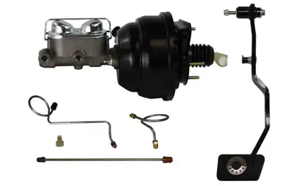 Leed Brakes Hydraulic Kit Power Drum Brakes 6770 Mstng 8in Dual Diaphragm Booster Cast mc