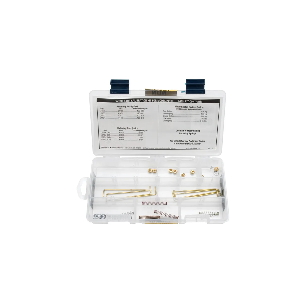 Edelbrock 1489 Performer Series Calibration Kit for #1411 Carburetors product image