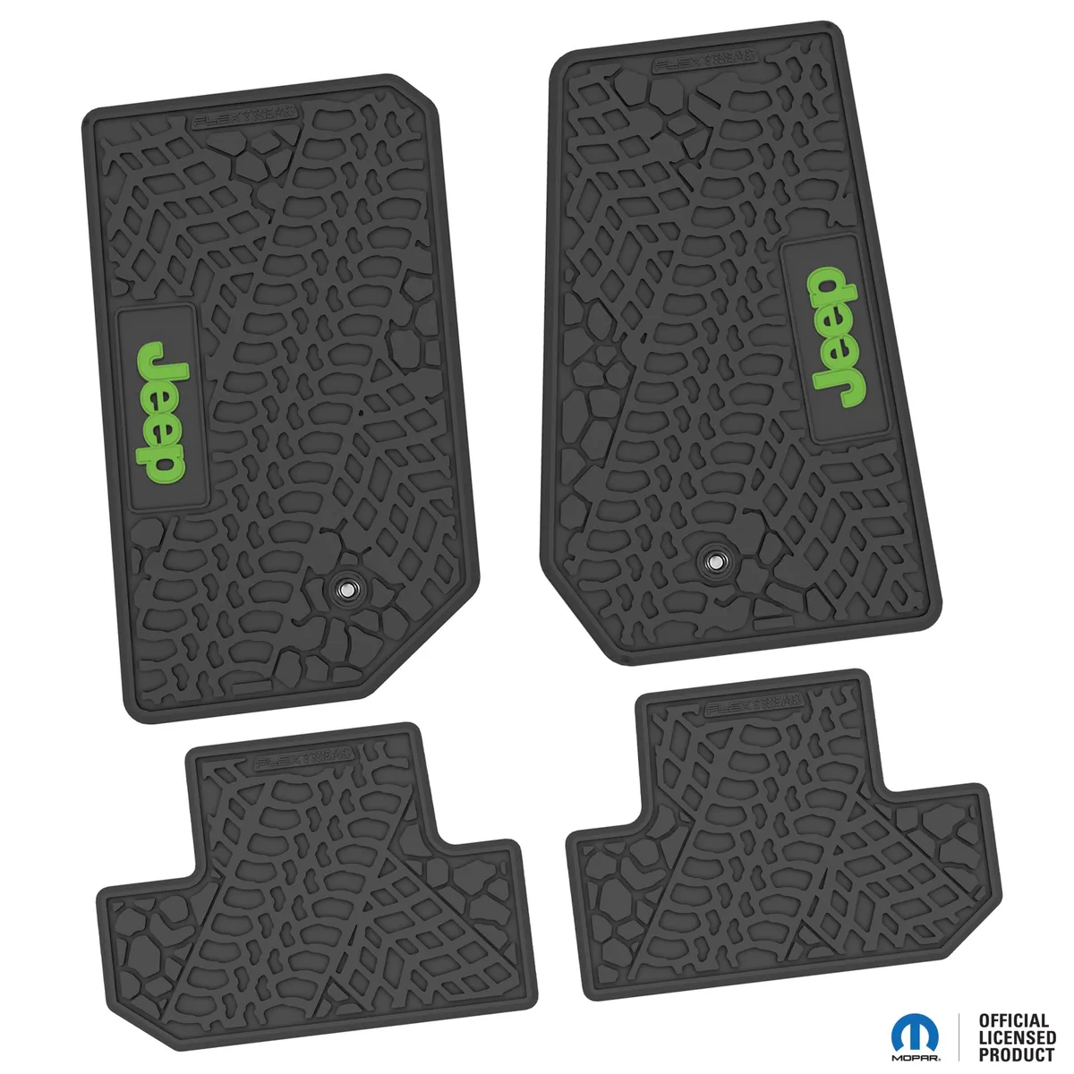 07-13 Jeep JK 2 Dr Front -Tire Tread/Scorched Earth Scene w/ JEEP Insert - Black w/ Silver Insert product image