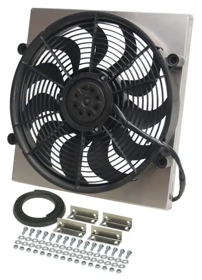 Derale Derale 16816 Powerpack - High Output Single 17 Electric RAD Fan/Aluminum Shroud Kit