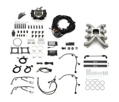 FiTech Fuel Injection FiTech - Retro LS Port 750 HP EFI Matte Black System With LS1 Intake