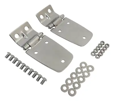 Crown Automotive Jeep Replacement RT Off-Road - Stainless Stainless Hood Hinge Set