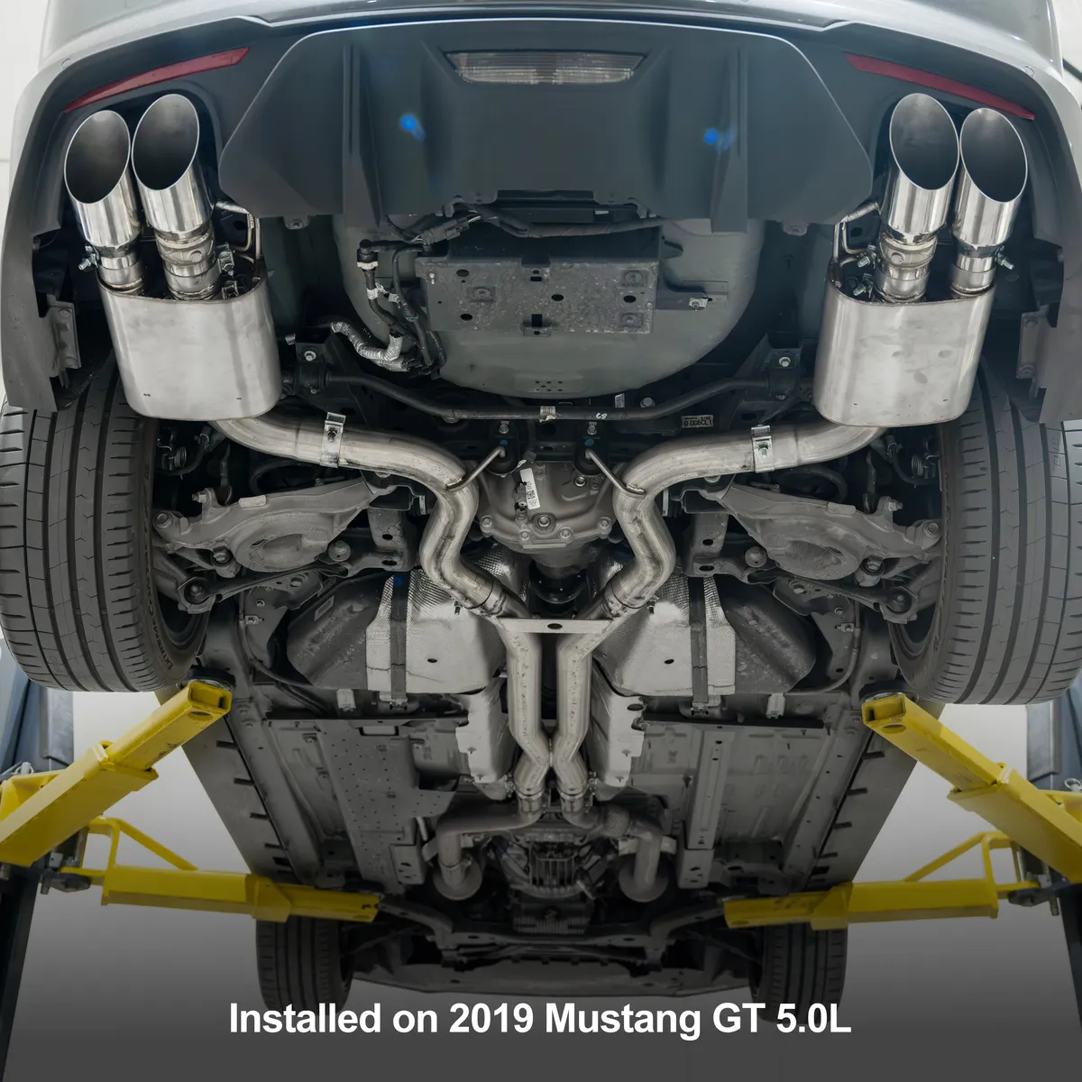 Ppe Power Raw / Pol 2018-2023 Ford Mustang gt Exh Cat-Back W/Active Tips And X-Pipe - Raw/Pol - Ford Mustang gt 2018-2023 317660030 product image