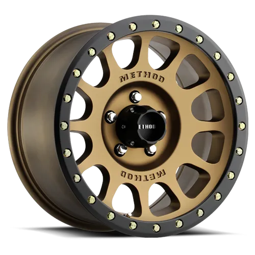 Aluminum Wheels 20x10 NV MR305 Bolt Pattern 5 On 127 Offset -18 Lip Size 2.05 Method Bronze BRZ Black Street Loc Method product image