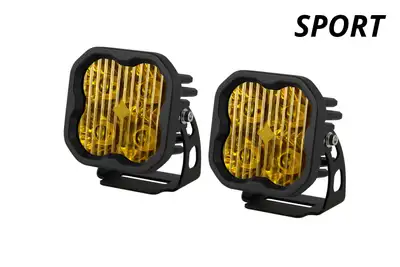 Diode Dynamics Diode Dynamics SS3 Yellow Sport LED Pod Pair, SAE Fog - Amber