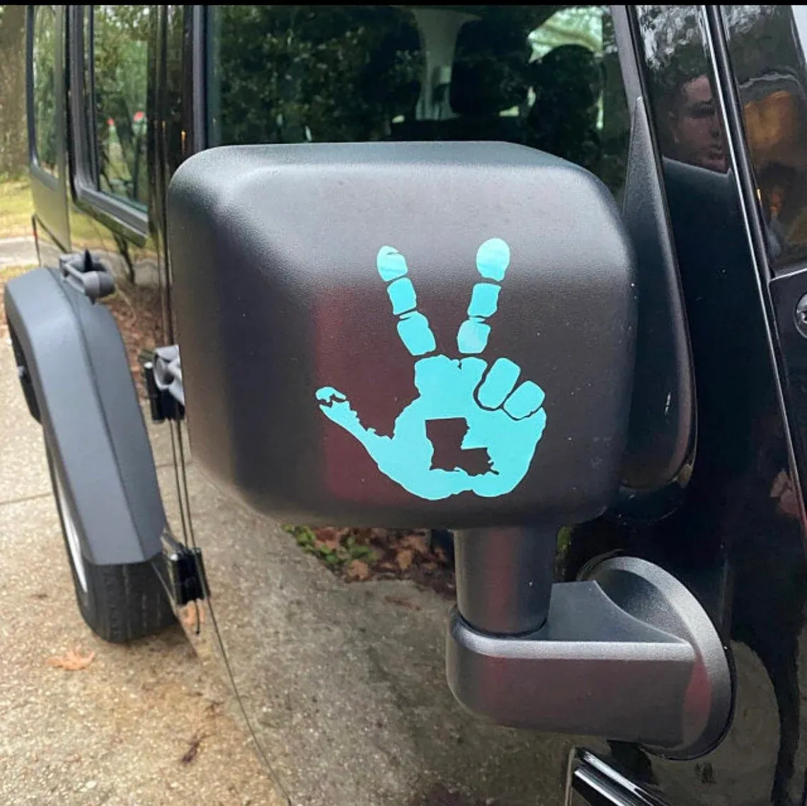 Hect Creations Jeep Wave Peace Decal Set w/ State Cutout product image