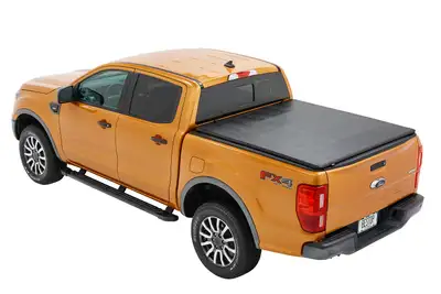 Bestop Soft Tri-Fold Tonneau Cover For EZ-Fold Ford 2019-2024 Ranger 5.0 Foot Black Tailgate Spoiler Not Included Bestop