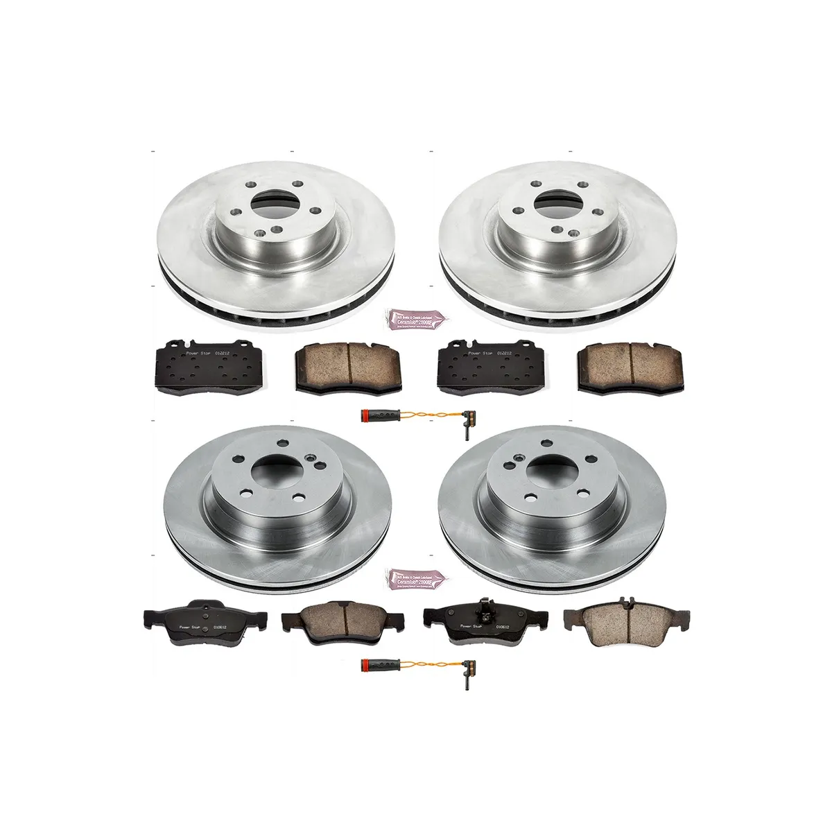 Z17 Direct Replacement Kit: Rotors; Ceramic Pads W/Hardware; Pad Sensors product image