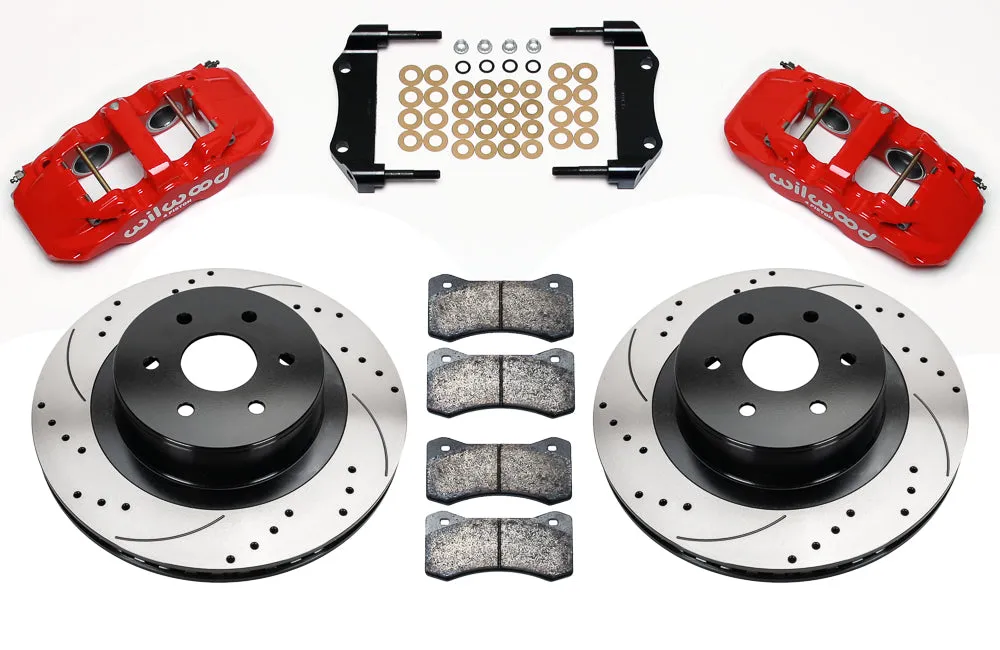 Wilwood AERO4 RearTruck Kit 14.25in Drill Red 1999-2010 GM 1500-SUV 2 Piston OE Caliper product image