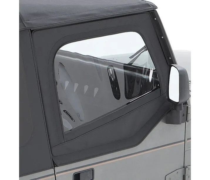 Black Denim Door Skins Upper Door Skins Set Jeep 88-95 Wrangler; Fit existing factory upper door frames; no door rails or frames included product image