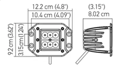 Hella Hella vf Cube 6led Flood Lght - Flush