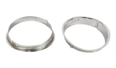 Kentrol Jeep TJ Headlight Bezels Pair 97-06 Wrangler TJ Polished Silver Kentrol