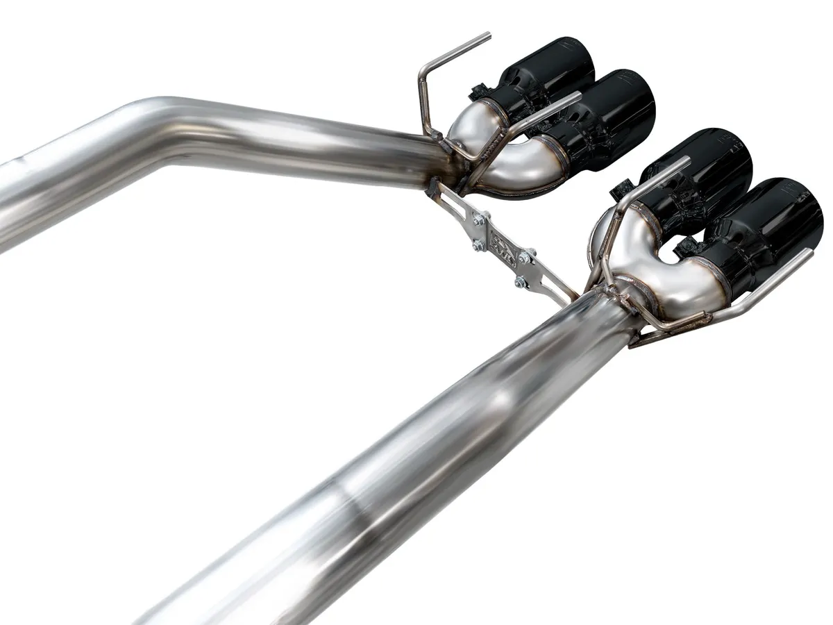 AWE Touring Edition Axleback Exhaust for C6 Chevrolet Corvette 6.0L (2005-2007) and 6.2L (2008) - Diamond Black Tips 3015-43660 product image