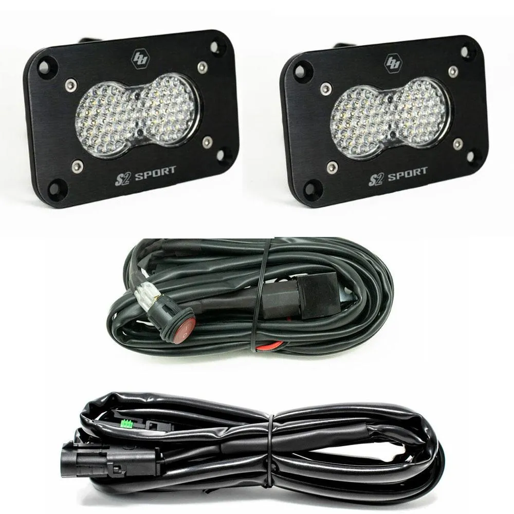 LED Work Light Clear Lens Work/Scene Pattern Flush Mount Kit S2 Sport Baja Designs product image
