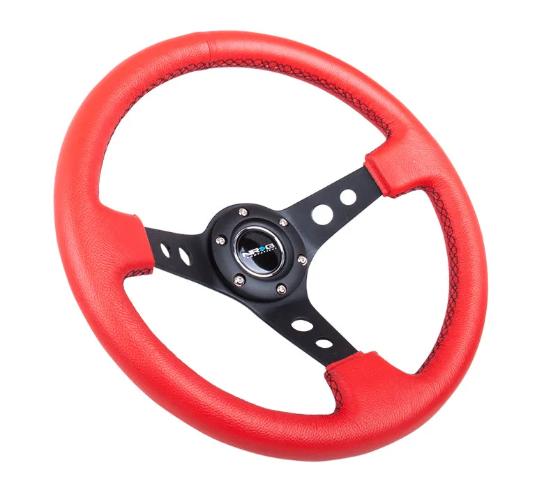 Steering Wheel 350mm 3in Dish Black Leather product image