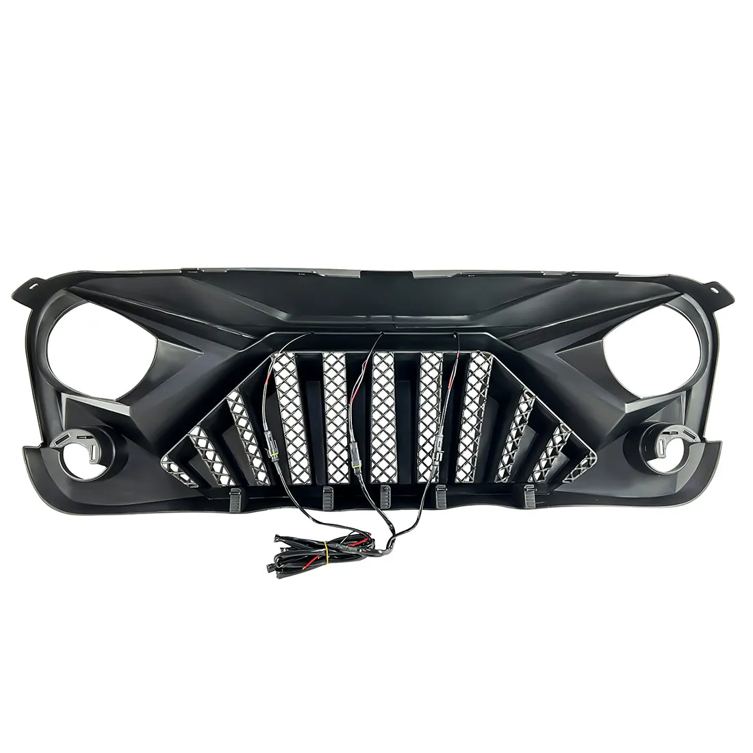 Goliath Grille W/ Amber LED Running Light - Matte Black For 07-18 Jeep Wrangler JK product image