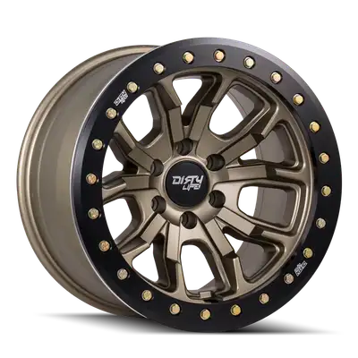 DIRTY LIFE Dirty Life Race Wheels DT-1 9303 Satin Gold W/Simulated Ring 17X9 6-139.7 -12Mm 106Mm